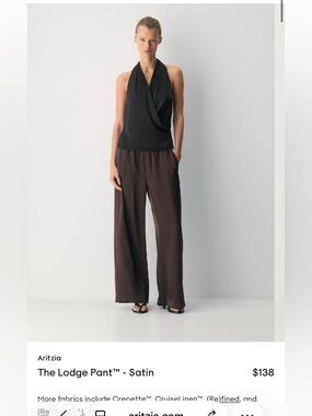 Aritzia Satin Lodge Pant